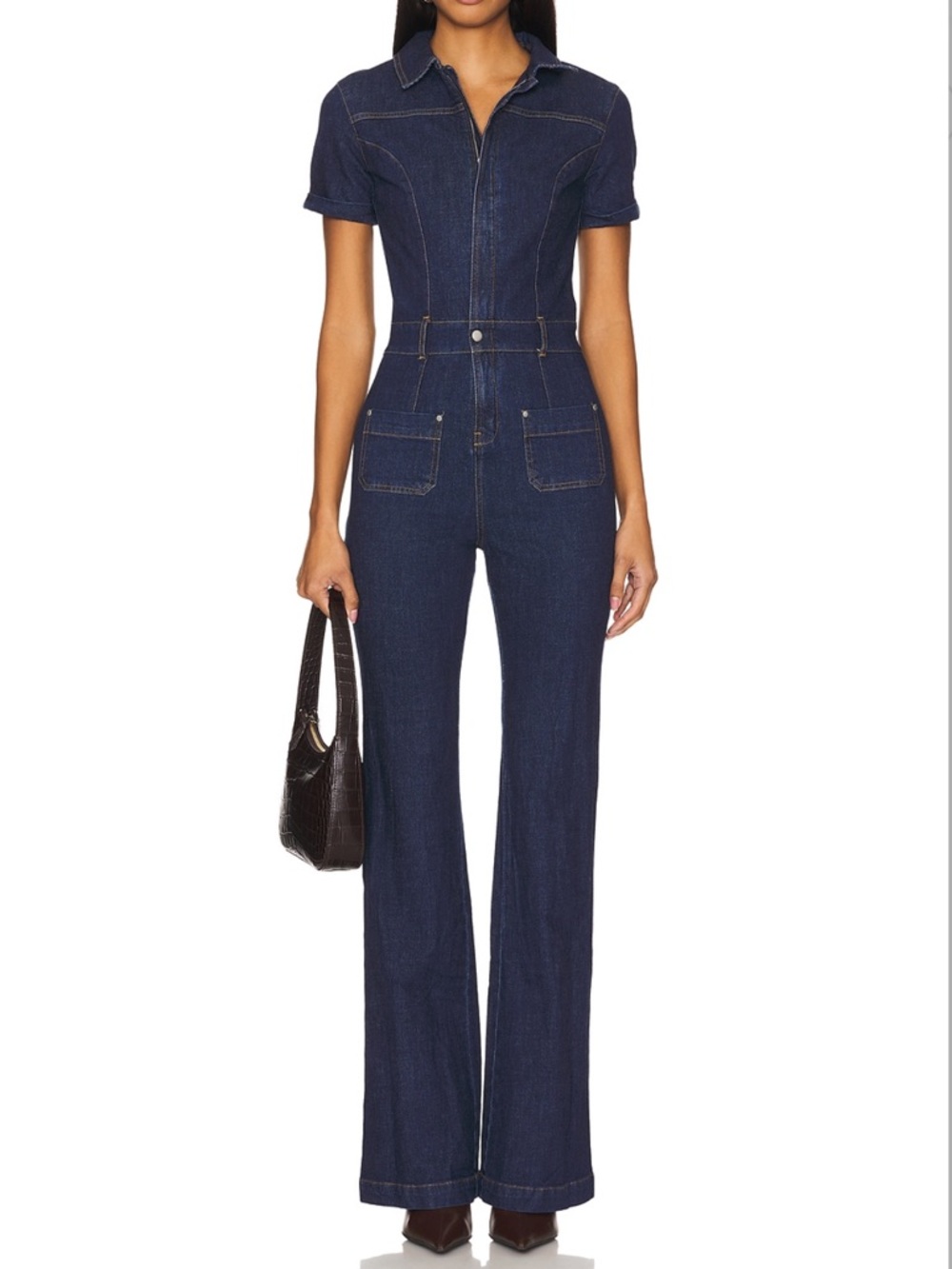 Amanda Uprichard Alexia Jumpsuit in Heritage Wash
